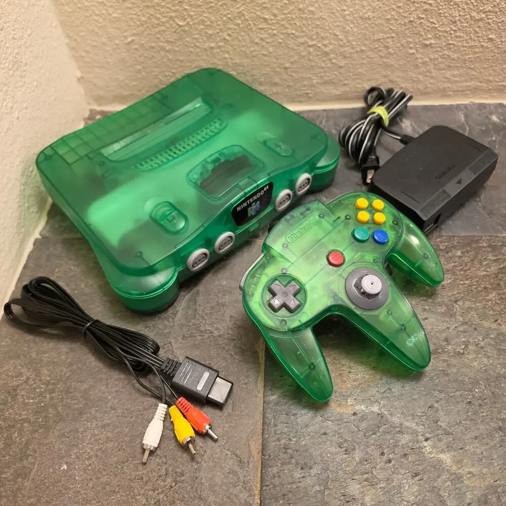 Hardware - N64 System, Jungle Green w/ 1 Gamepad - Nintendo64 - Funtastic